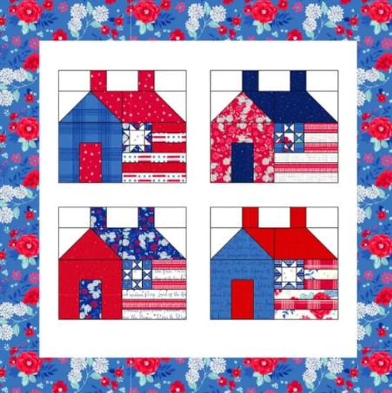 PATTERN Liberty HOME Houses QUILT Fat Quarter Friendly - Etsy