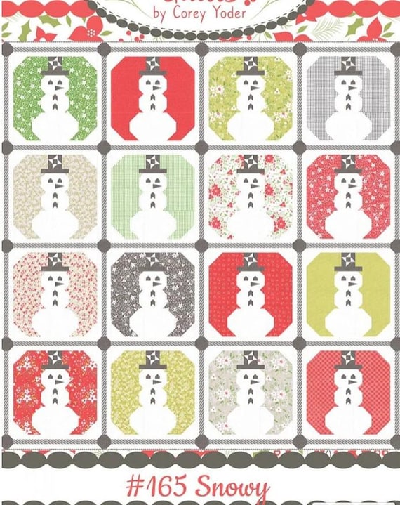 PATTERN SNOWY Snowman Christmas Quilt
