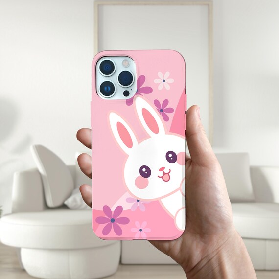 Cute Bunny Phone Case | Peek-a-boo Rabbit Cover for iPhone 15, 14, 13, 12 &  Samsung S23, S22, S21, S10, S10E - Etsy