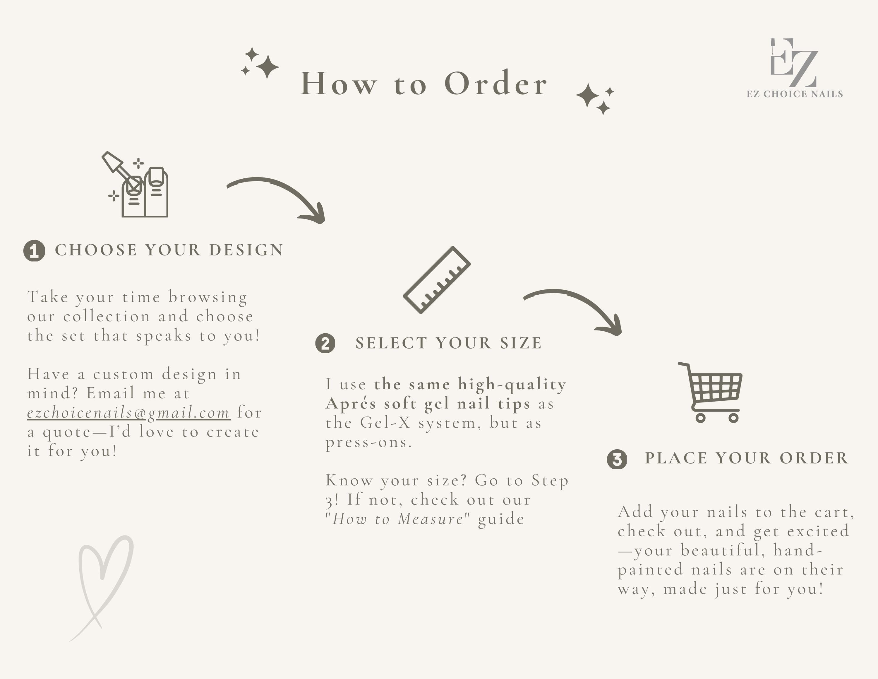 Custom Press-on Nails Trendy Handmade Press on Nail Blue Blooming Gel