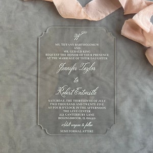 2 mm Acryl Hochzeitseinladung Hochzeitskarten Klar Hochzeit Quinceanera Einladung Quince Anos Geburtstagseinladung HochzeitIndividualisierbar