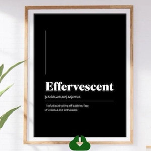 Impressão de definição efervescente: Arte de parede minimalista (arquivos PDF)