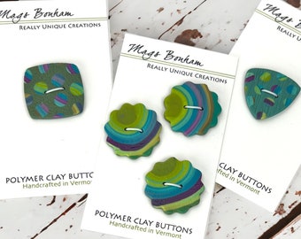 Unique Handmade Buttons - Sewing Buttons - Craft Project Buttons - Knitting & Crochet Buttons - Quilt Embellishments