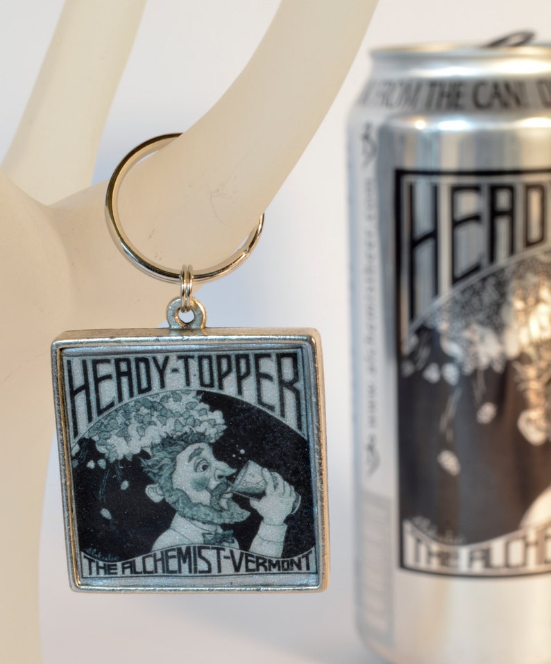 Alchemist HEADY TOPPER Key Chain for the Beer Geek in your Life Beer Gifts Hop Head Accessories image 1