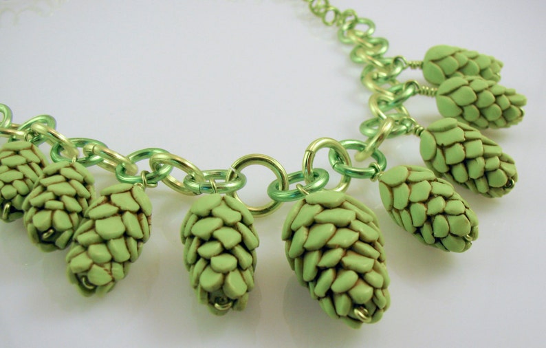 Original Beer Goddess Necklace Beer Geek Gift Hop Head Accessories Beer Diva Statement Necklace Hop Jewelry Beer Gear