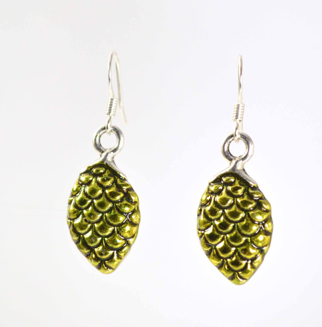 Metal Hop Earrings 3 - Beer Diva Beer Jewelry - Hop Jewelry - Beer Gear ...