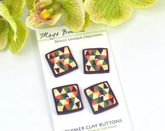 Unique Handmade Buttons - Sewing Buttons - Craft Project Buttons - Knitting & Crochet Buttons - Quilt Embellishments