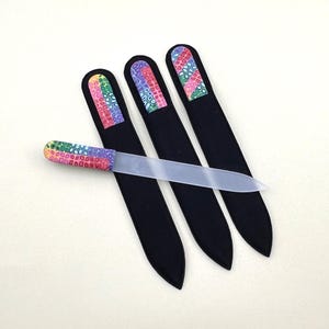 Czech Crystal Nail File  - Great Gift - Gift under 20 - Manicure Gift- Secret Santa - Nail Art