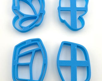 Polymer Clay 3D Printed Cutters - Polymer Clay Tool - Jewelry Making Tool - Brooch - Faux Champlevé