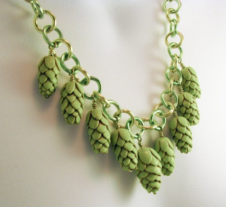 Original Beer Goddess Necklace Beer Geek Gift Hop Head Accessories Beer Diva Statement Necklace Hop Jewelry Beer Gear