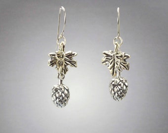 Hop Vine Earrings 3 - Beer Diva Jewelry- Hops Jewely - Beer Gear - Beer Gift - Beer Lovers - Beer Jewelry