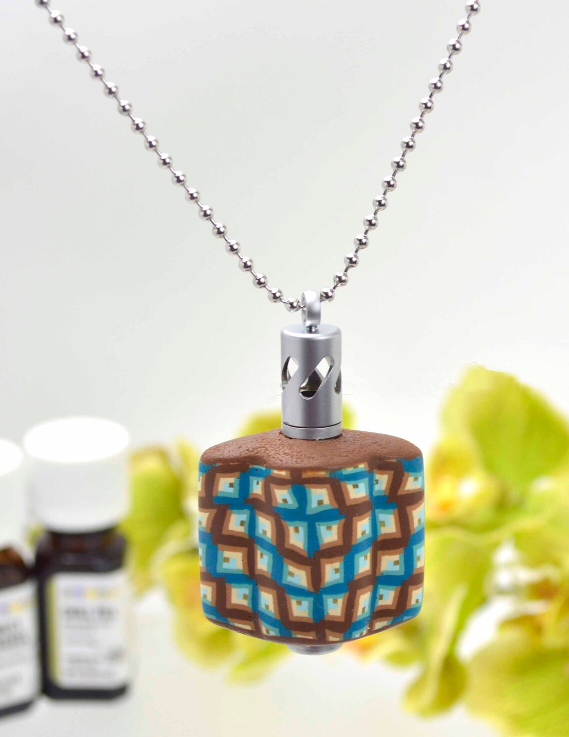 Aromatherapy Necklace Essential Oil Necklace Fragrance Etsy