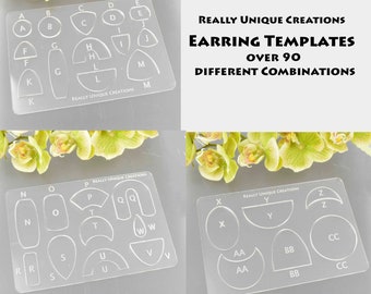 Earring Templates - Polymer Clay Templates - Metal Clay Templates - Jewelry Templates - Shape Templates
