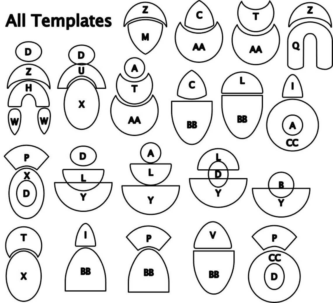 Earring Templates Polymer Clay Templates Metal Clay Etsy