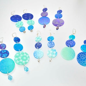 Mermaid Polymer Clay Earrings - Colorful Earrings - Unique Earrings -Statement Earrings