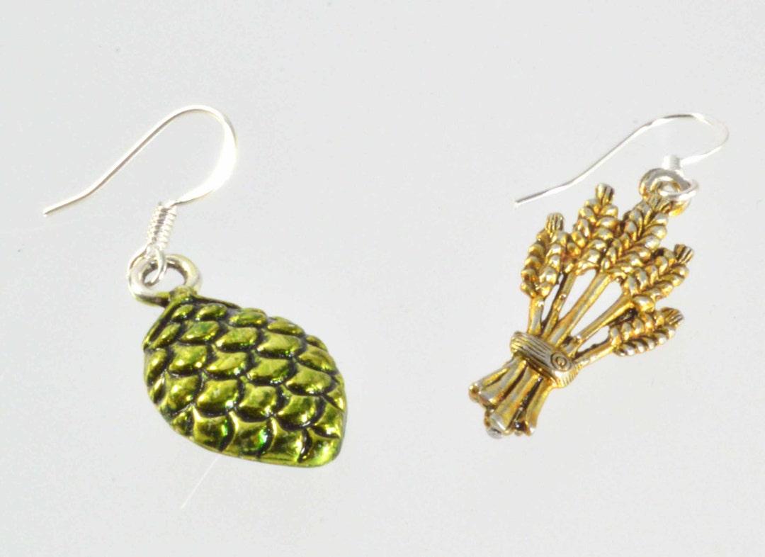 Metal Hop Earrings 4 - Beer Diva Beer Jewelry - Hop Jewelry - Beer Gear ...