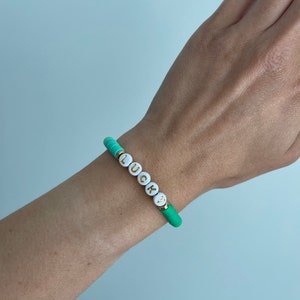 Clay beaded bracelet