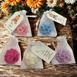 Hydrangea Soap Favors, Shea Butter. Baby and Bridal Shower Favors, Wedding Thank-You Favors. Floral Soap Favors.