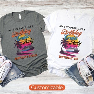 Custom Birthday Cruise Shirt, Birthday Cruise Crew Shirt, Personalized Birthday Party Tee, Family Cruise Gift, Cruise Group Shirt, 2025 Bday