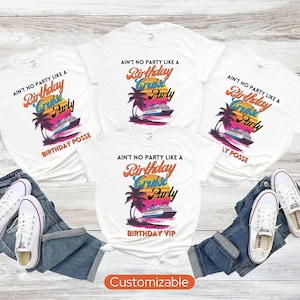 Custom Birthday Cruise Shirt, Birthday Cruise Crew Shirt, Personalized Birthday Party Tee, Family Cruise Gift, Cruise Group Shirt, 2025 Bday