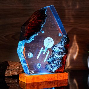 Diorama Star Wars Space Ship Night Light  Epoxy Lamp Resin Lights Lamp, Unique Gift for Him or Dad, Back to school gift, Bed Room decor