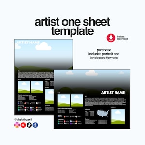 artist one sheet template
