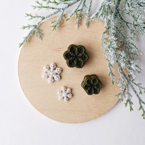 Snowflake clay cutter with design/ Polymer Clay Cutter /Christmas holiday cutter/3D printed Polymer Clay Tools / Jewelry Making / Craft tool