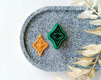 Vintage Rhombus Polymer Clay Cutter: 3D Printed Jewelry Tool