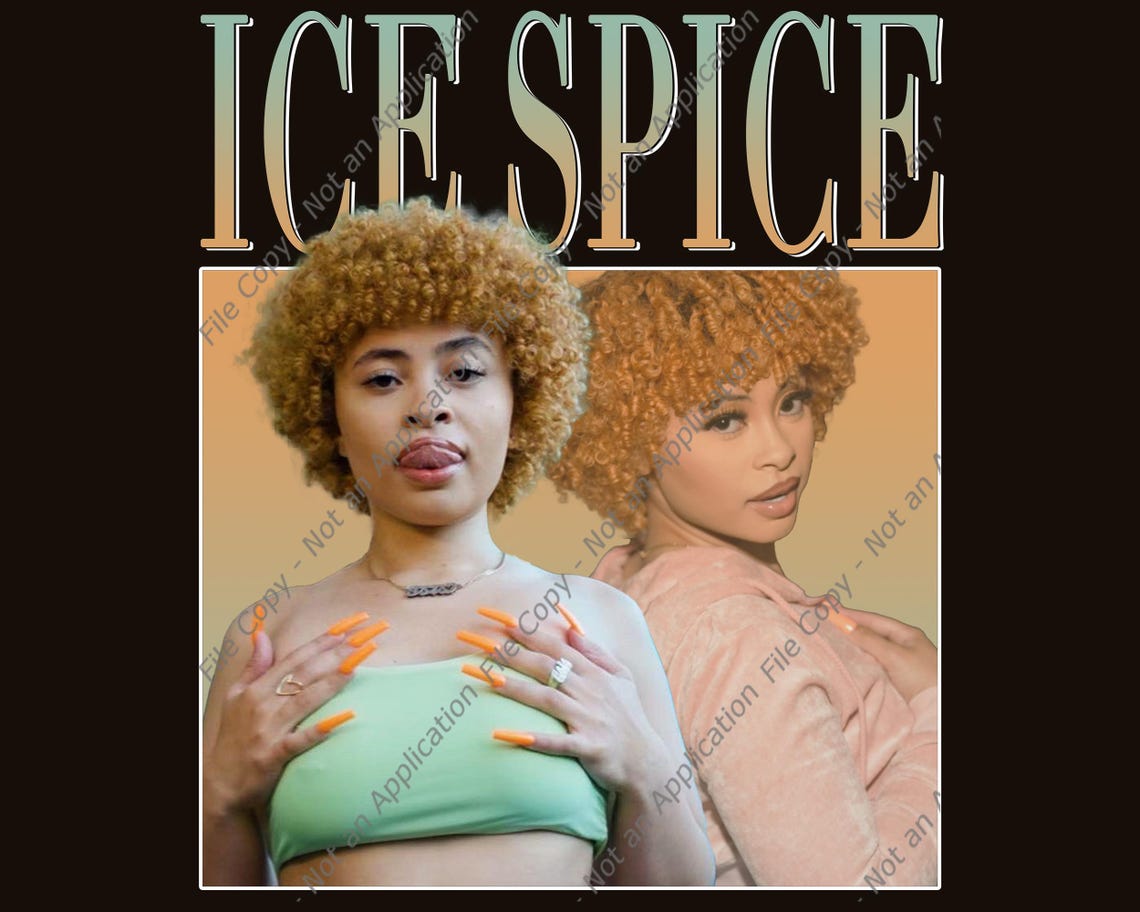 Ice Spice Png , Ready to Print, Printable Design, Hiphop Artist, 90s ...