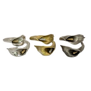 Calla Lily Pewter Napkin Ring Set of 4 Inspired by Nature