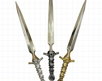 Handcrafted lead-free pewter & brass excalibur sword letter opener – artisan