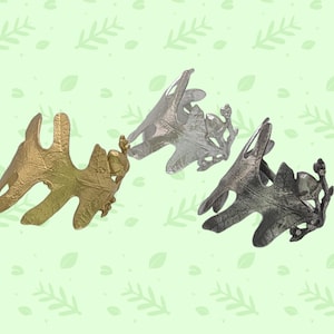 Oak Leaves Pewter Napkin Ring Set of 4 Inspired by Nature