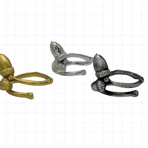 Pewter Acorn Twig Napkin Ring Set Of 4 Inspired by Nature