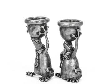 Vintage Villeroy & Boch crystal candlestick for three candles