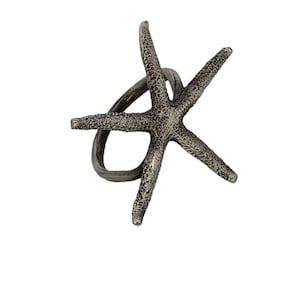 Finger Starfish Pewter Napkin Ring Set of 4 Inspired by Nature