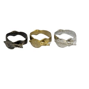 Apple Pewter Napkin Ring Set of 4 Inspired by Nature