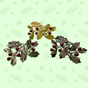 Holly Pewter Serviettenring 4-er Set Von der Natur inspiriert
