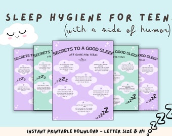 Higiene del sueño en adolescentes, hojas de trabajo terapéuticas, consejos para dormir en adolescentes, salud mental en adolescentes, consejos para la hora de dormir, guía del sueño para adolescentes