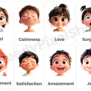Póster de emociones para niños. Cuadro de sentimientos para el aula. Regulación emocional para niños pequeños imprimible