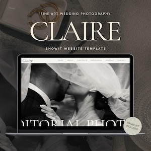 Fine Art Wedding Photographer Showit Website Template: Romantic Portfolio Design (Digital Download)