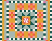 Flower Checks Quilt Pattern