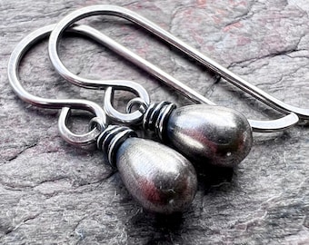 Sterling Silver Small Teardrop Earrings - Lightweight Everyday Earrings