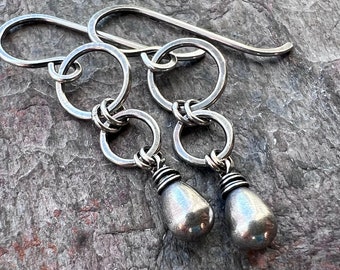 Sterling Silver Teardrop Earrings - Modern and Lightweight Everyday Earrings