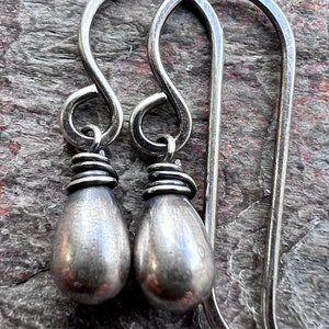 Sterling Silver Small Teardrop Earrings Lightweight Everyday Earrings image 9