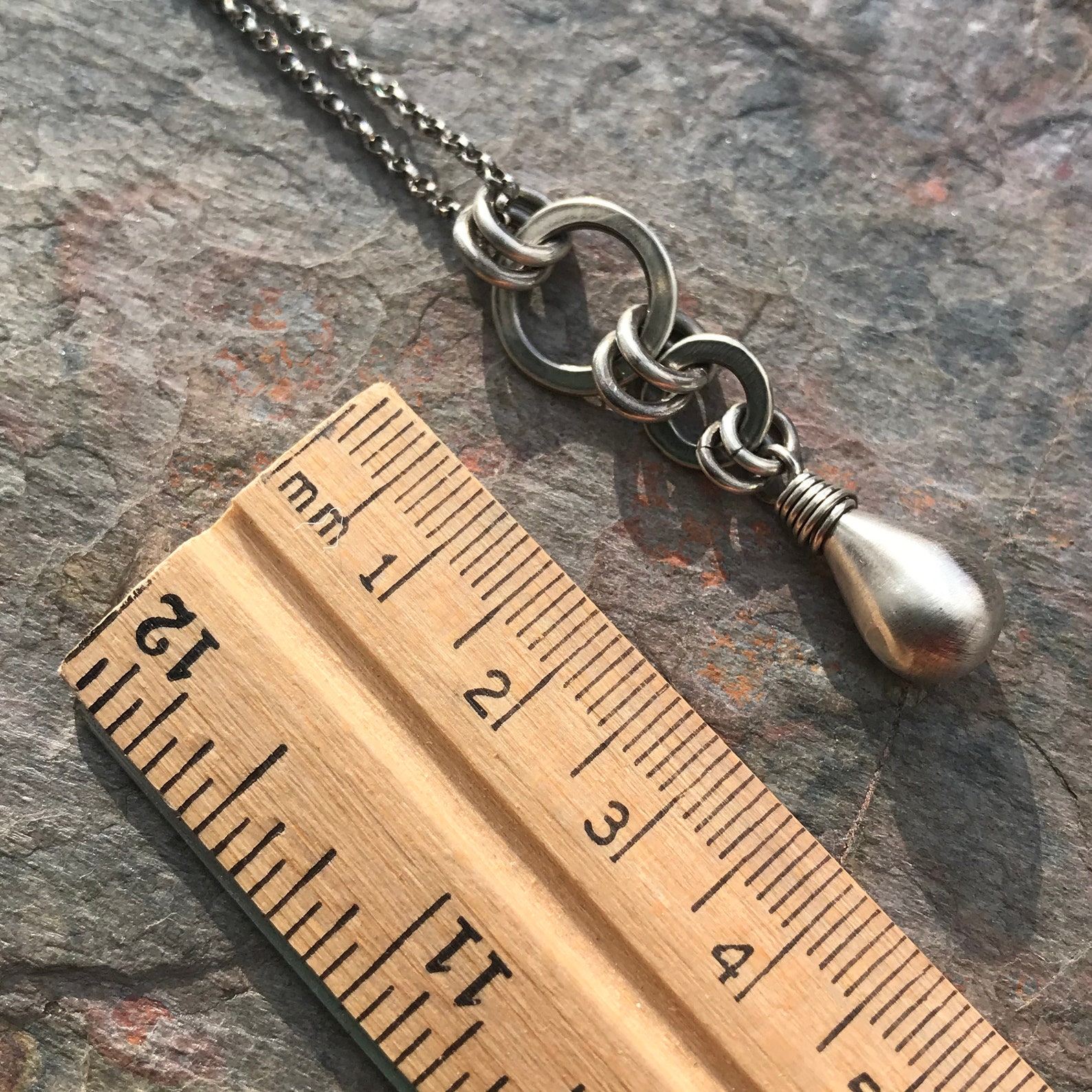 •TINY TEARDROP• recycled sterling silver necklace