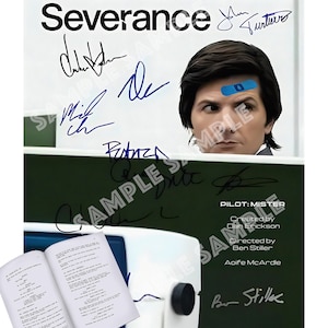 Severance Signed Pilot Script | Digital Download, High Resolution, Lumon Macrodata Refinement Department, Autographed Photo, Party Gift
