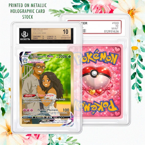 pokemon couples card Custom Couple Pokemon Cards main image 1