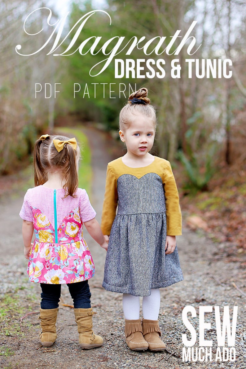 Magrath Dress & Tunic PDF Pattern Girls Sweetheart Dress image 1