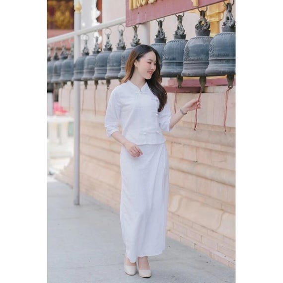 Thai Lanna Dress - Set 2 Pieces - Top+skort - Thai Traditional Cotton Dress  - Cotton Shirt -chest 36"-42" - Etsy New Zealand