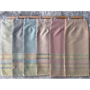 Sewn - Thai Salong - Silk - Fusible Web -Asian Salong - Woven Fabric - Lanna Style - Available in Nine Colors